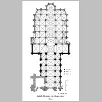 Beauvais, église Saint-Étienne, plan André Ventre. — Congrès archéologique de France, séances générales tenues en 1905 à Beauvais, Paris (Wikipedia).JPG