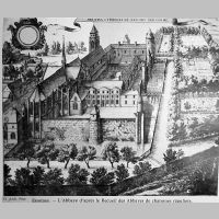 Essomes, gravure ancienne de l'abbaye d'Essomes, photo by G.Garitan on Wikipedia.JPG