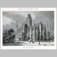 Abbaye Saint-Ouen de Rouen, Lithographie 1857 année, Wikipedia.jpg